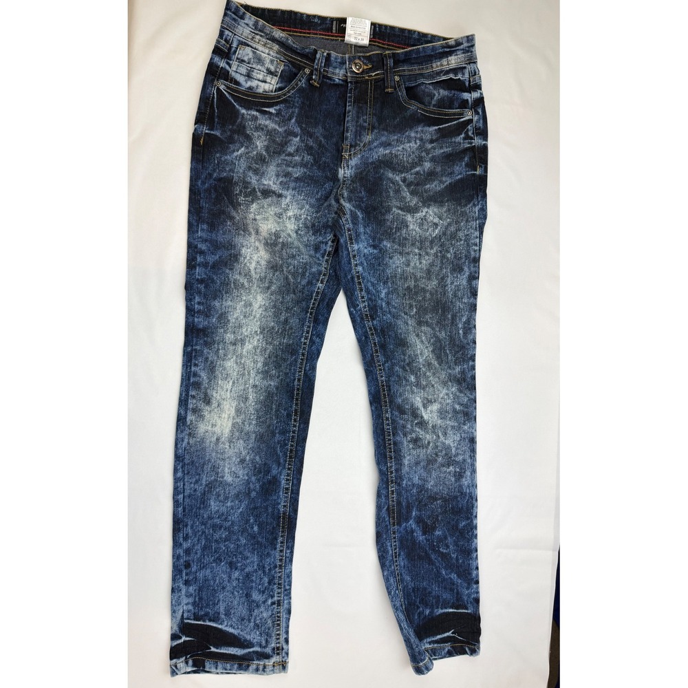 Prescription Jeans Mens 32x30 Blue Acid Wash Straight Leg Denim Streetwear Pants